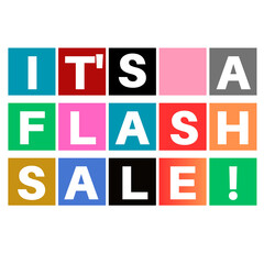 Flash Sale Shopping Poster or banner with a Colourful background. Flash Sales banner template design for social media and website. Special Offer Flash Sale campaign or promotion