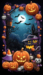 Halloween party invitation illustration