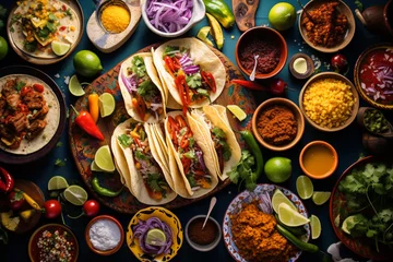 Fotobehang Mexican food © Honimal
