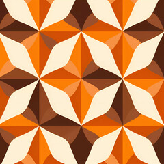 60s and 70s mid century pattern, Generative AI