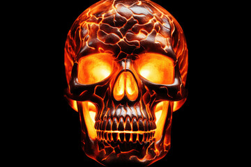 Jack o lantern glow lights skull head