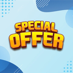 Special Offer Sale Shopping Poster or Banner. Special Offer banner template design for social media and website. Special Offer Flash Sale campaign or promotion.