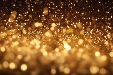 A vibrant gold glitter background with an abundance of sparkling lights. Perfect for adding a touch of glamour and excitement to any project or design.