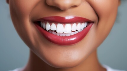 Bright and Beautiful: Woman's Smiling Lips and Teeth