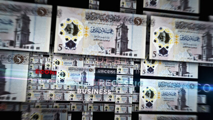 Libya Dinar growing pile of money concept 3d illustration