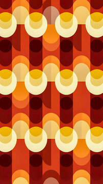 60s And 70s Mid Century Pattern, Generative AI