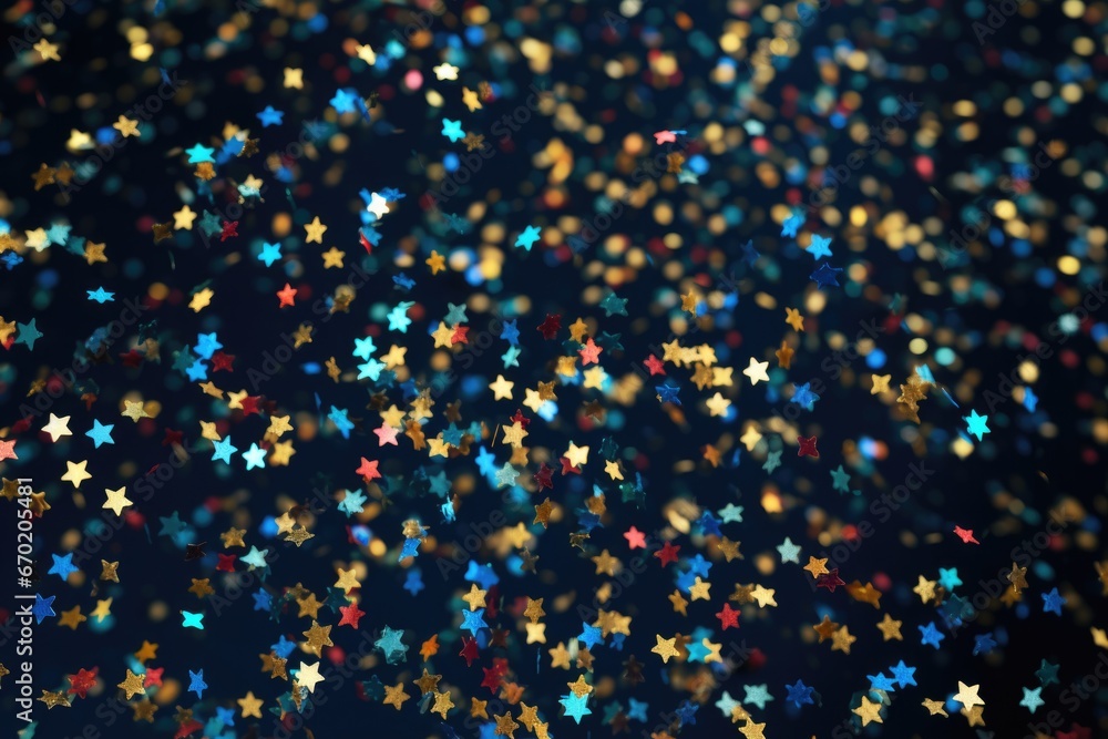 Poster A beautiful image capturing a bunch of stars illuminating the night sky. Perfect for adding a touch of magic and wonder to any project