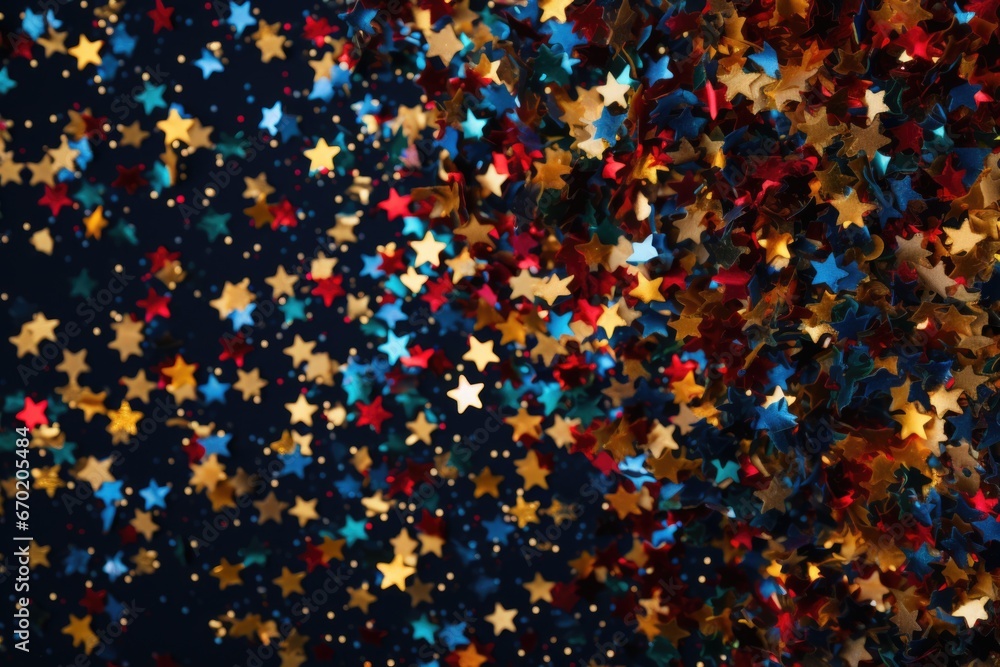 Poster A picture featuring a bunch of stars floating in the air. This image can be used to add a magical touch to various projects
