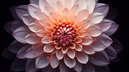 A single, perfect Diamond Dahlia bloom captured in glorious 8K resolution, showcasing the...
