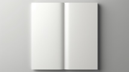 White blank vertical A4 brochure mockup on light background. Blank Mockup
