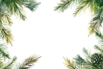 A beautiful watercolor painting of a pine tree on a white background. Perfect for adding a touch of nature to any project or decor