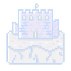 ピクセルアートな要塞風ダンジョン★PNG