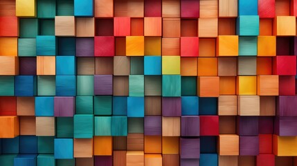 Abstract background with wood blocks