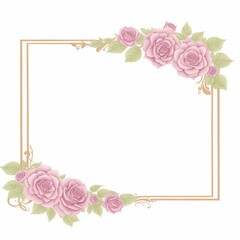 Luxury flower border frame for invitation card