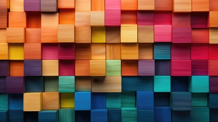 Abstract background with wood blocks