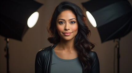 Fototapeta premium Soft Light, Sharp Strategy: Online Marketer's Portrait