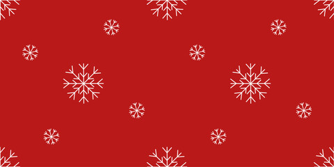 Snowflakes on gray background, seamless pattern, flat vector