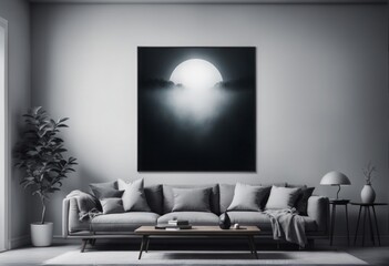 empty white room with black sofa. 3D illustration empty white room with black sofa. 3D illustration empty room with black armchair and lamp on wall, 3D illustration