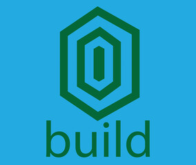 Minimalistic abstract logo icon building for construction company or real estate 