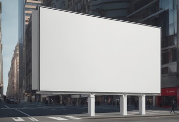 Fototapeta na wymiar blank billboard in a city blank billboard in a city advertising advertising billboard on the street with empty billboard. 3D render. advertising concept