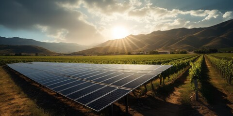 Eco-Elegance in Wine Country: Vineyard Farm Embraces Sustainable Future with Solar Panel Innovation