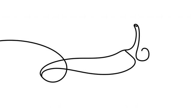 Continuous one line drawing of hot red chili pepper motion design. Single line art animation of spicy chili pepper