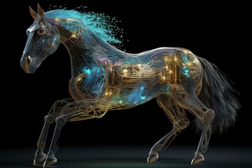 Obraz na płótnie Canvas unique digital animal made using technology. Generative AI