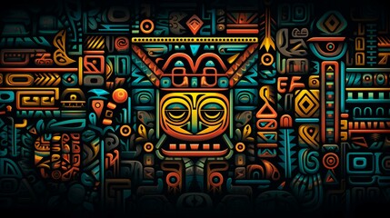 An  African tribal illustration background