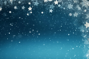 christmas background with snowflakes and copy space