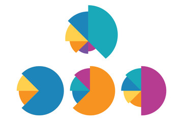 Obraz premium Modern Pie Chart Infographic Design Elements stock illustration