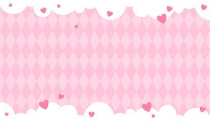 Abstract pink background with hearts. Abstract pink background with little hearts. Decoration banner themed Lol surprise doll girlish style. Invitation card template - obrazy, fototapety, plakaty