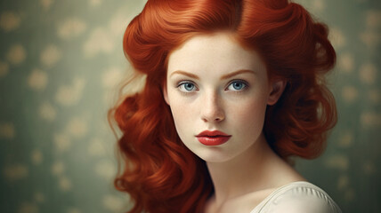 portrait of a woman with red hair