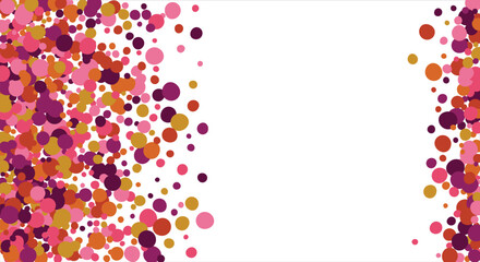 Abstract background with colorful balls in different sizes. Colorful random flying balls. Horizontal background. space for text. Vector illustration