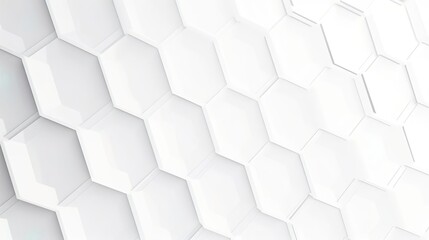 White Hexagonal Background Luxury White Pattern V