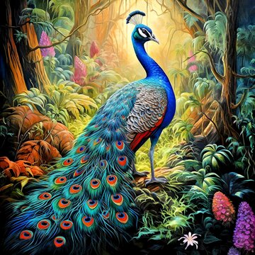 Peacock in the wild