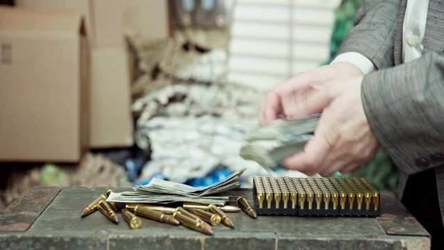 Illegal trade in live ammunition between two men.