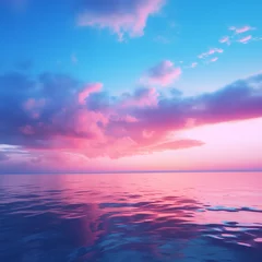 Fotobehang Éveil dans le paradis : Lever de soleil spectaculaire sur l'océan, une toile céleste de beauté naturelle © Another vision