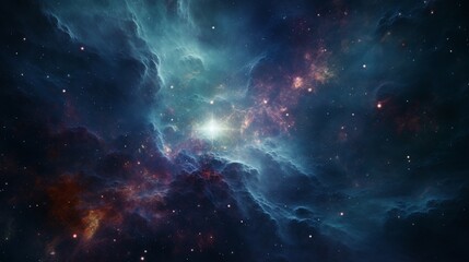 Fototapeta na wymiar A vibrant cosmic Nebula Narcissus, resembling an interstellar masterpiece, in