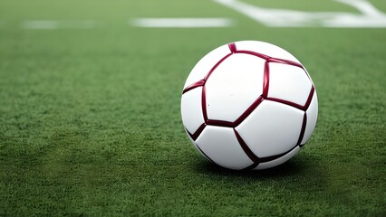A ball on a soccer field