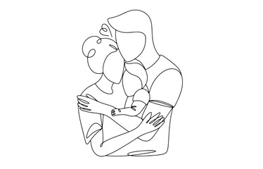 Family. Son. Love. One line