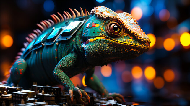 Digital Chameleon in 3D: Adaptability in Circuit Boards, Binary Codes, and Pixelated Terrains