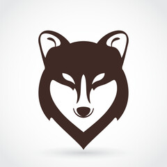 canine beast simple beautiful logo
