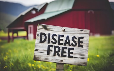 Disease free sign - obrazy, fototapety, plakaty