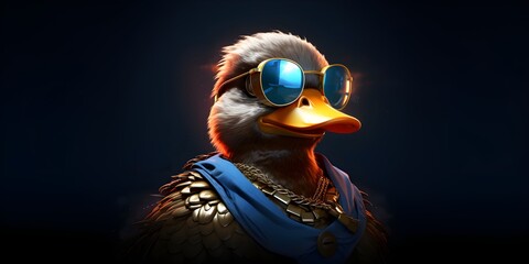 "Ducktronica: Quacking into the Future" | Background Design | AI Generated Artwork