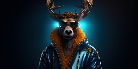 "Reinvent the North: Futuristic Antlers and Beats" | Background Design | AI Generated Artwork