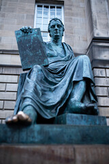 18th-century Scottish philosopher David Hume's statue, Edinburgh, UK.