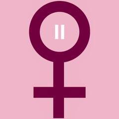 Menopause woman symbol illustration icon