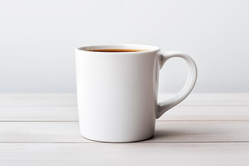 A white cup with coffee. AI generated content