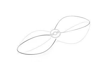 3D illustration of toroidal drone propeller isolated on white background
