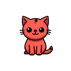 Obraz premium Cat in transparent background, Icon